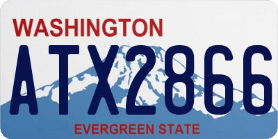 WA license plate ATX2866