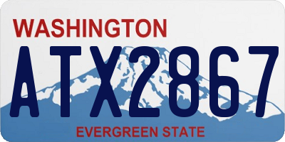 WA license plate ATX2867