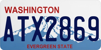 WA license plate ATX2869