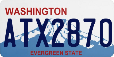 WA license plate ATX2870