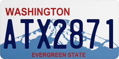 WA license plate ATX2871