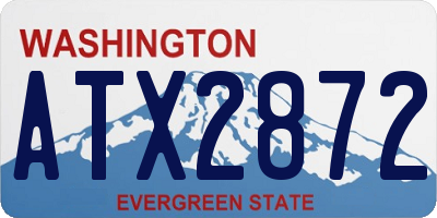 WA license plate ATX2872