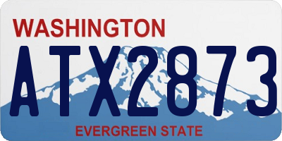 WA license plate ATX2873