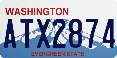 WA license plate ATX2874