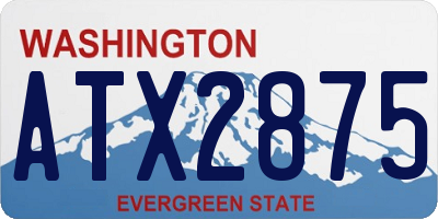 WA license plate ATX2875