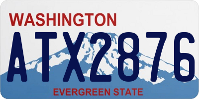 WA license plate ATX2876