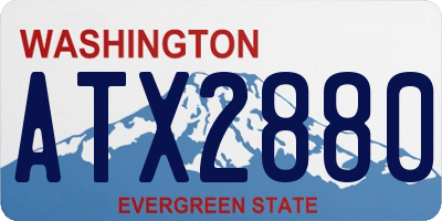 WA license plate ATX2880