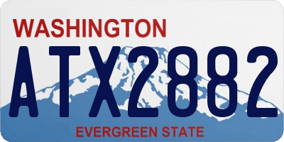 WA license plate ATX2882
