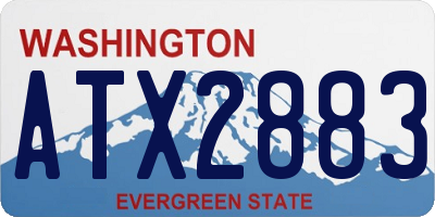 WA license plate ATX2883