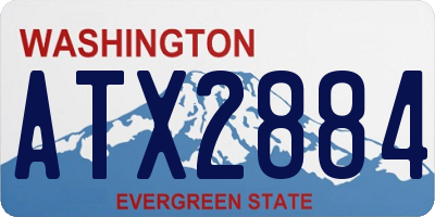 WA license plate ATX2884