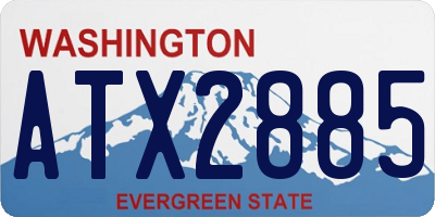 WA license plate ATX2885