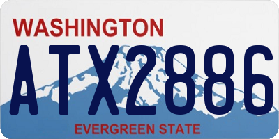 WA license plate ATX2886