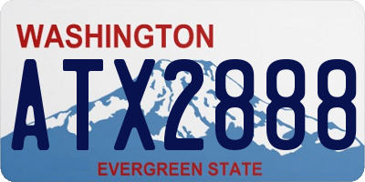 WA license plate ATX2888