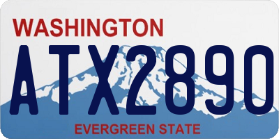 WA license plate ATX2890