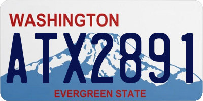 WA license plate ATX2891