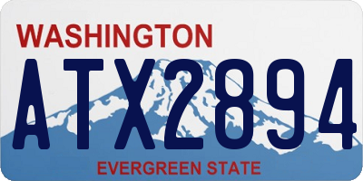 WA license plate ATX2894