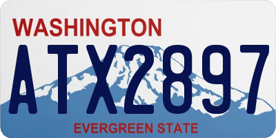 WA license plate ATX2897