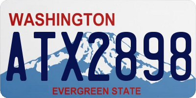 WA license plate ATX2898