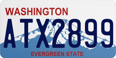 WA license plate ATX2899