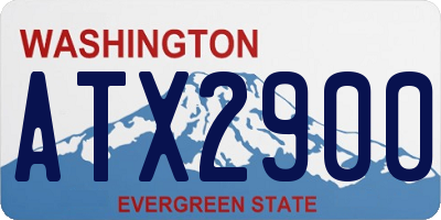 WA license plate ATX2900