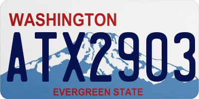 WA license plate ATX2903