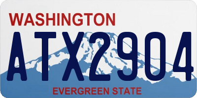 WA license plate ATX2904