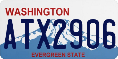 WA license plate ATX2906
