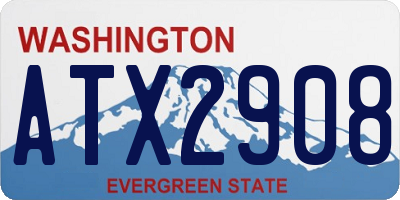 WA license plate ATX2908