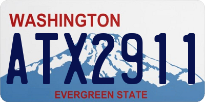 WA license plate ATX2911