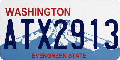 WA license plate ATX2913