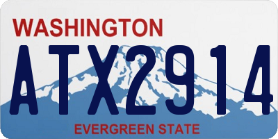 WA license plate ATX2914