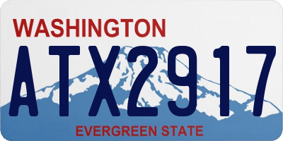 WA license plate ATX2917