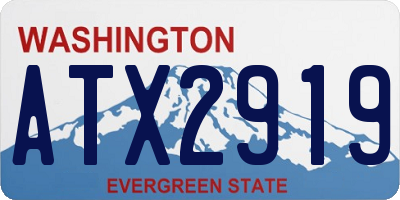 WA license plate ATX2919