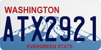 WA license plate ATX2921