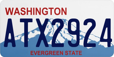 WA license plate ATX2924