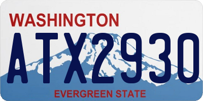WA license plate ATX2930