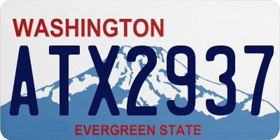 WA license plate ATX2937