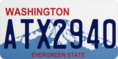 WA license plate ATX2940