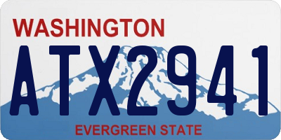 WA license plate ATX2941