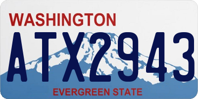 WA license plate ATX2943