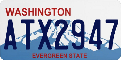 WA license plate ATX2947