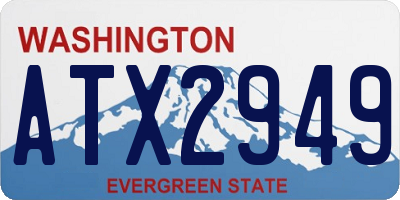 WA license plate ATX2949