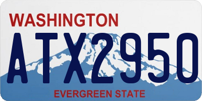 WA license plate ATX2950