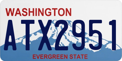 WA license plate ATX2951