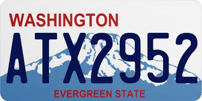 WA license plate ATX2952