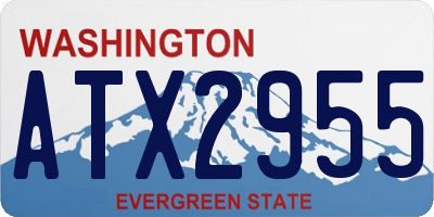 WA license plate ATX2955