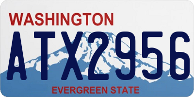 WA license plate ATX2956