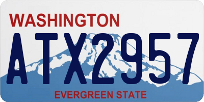 WA license plate ATX2957