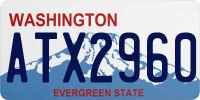 WA license plate ATX2960