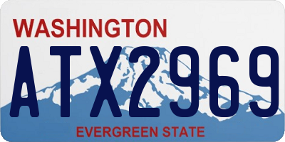 WA license plate ATX2969